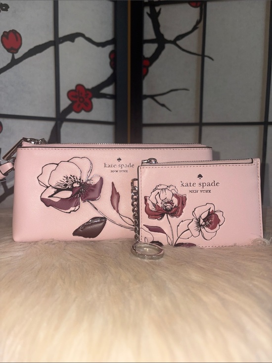 kate spade Handbags - Kate Spade WREN Double Zip Wristlet/KEY RING Card Holder 2pc Set